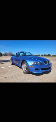 2000 BMW M Roadster in Estoril Blue Metallic over Estoril Blue & Black Nappa