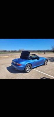 2000 BMW M Roadster in Estoril Blue Metallic over Estoril Blue & Black Nappa