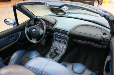 2000 BMW M Roadster in Estoril Blue Metallic over Estoril Blue & Black Nappa