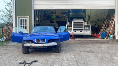 2000 BMW M Roadster in Estoril Blue Metallic over Estoril Blue & Black Nappa
