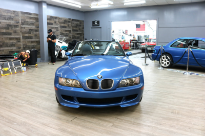 2000 BMW M Roadster in Estoril Blue Metallic over Estoril Blue & Black Nappa