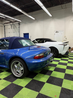 2000 BMW M Roadster in Estoril Blue Metallic over Estoril Blue & Black Nappa