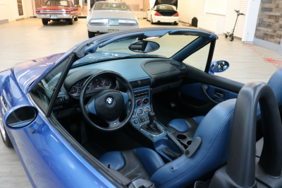 2000 BMW M Roadster in Estoril Blue Metallic over Estoril Blue & Black Nappa