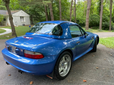 2000 BMW M Roadster in Estoril Blue Metallic over Estoril Blue & Black Nappa