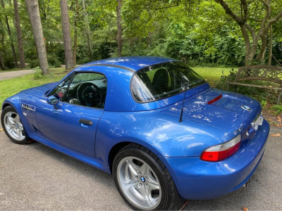 2000 BMW M Roadster in Estoril Blue Metallic over Estoril Blue & Black Nappa
