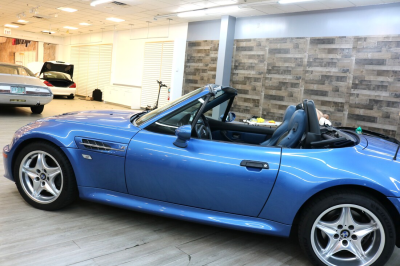 2000 BMW M Roadster in Estoril Blue Metallic over Estoril Blue & Black Nappa