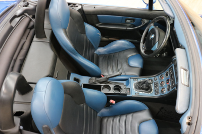 2000 BMW M Roadster in Estoril Blue Metallic over Estoril Blue & Black Nappa