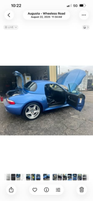 2000 BMW M Roadster in Estoril Blue Metallic over Black Nappa