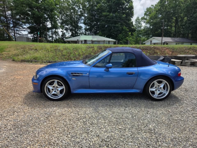 2000 BMW M Roadster in Estoril Blue Metallic over Estoril Blue & Black Nappa