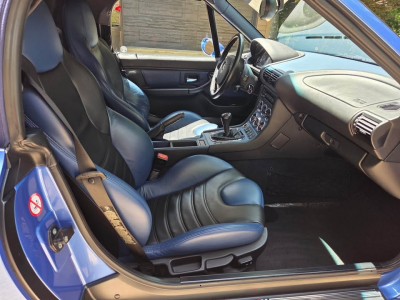 2000 BMW M Roadster in Estoril Blue Metallic over Estoril Blue & Black Nappa