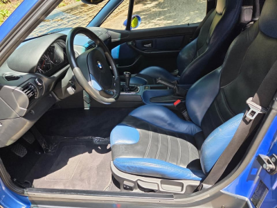 2000 BMW M Roadster in Estoril Blue Metallic over Estoril Blue & Black Nappa
