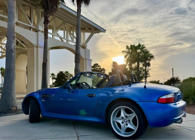 2000 BMW M Roadster in Estoril Blue Metallic over Estoril Blue & Black Nappa