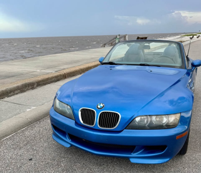 2000 BMW M Roadster in Estoril Blue Metallic over Estoril Blue & Black Nappa