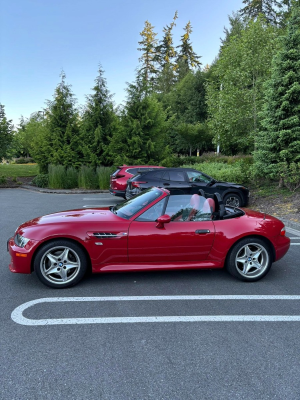 2000 BMW M Roadster in Imola Red 2 over Imola Red & Black Nappa