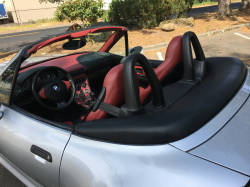 2000 BMW M Roadster in Titanium Silver Metallic over Imola Red & Black Nappa