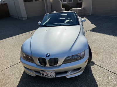 2000 BMW M Roadster in Titanium Silver Metallic over Estoril Blue & Black Nappa