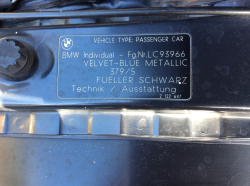 2000 BMW M Roadster in Velvet Blue Metallic over Velvet Blue & Black Nappa