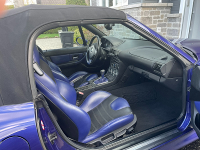 2000 BMW M Roadster in Velvet Blue Metallic over Velvet Blue & Black Nappa