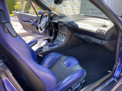 2000 BMW M Roadster in Velvet Blue Metallic over Velvet Blue & Black Nappa