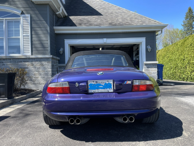 2000 BMW M Roadster in Velvet Blue Metallic over Velvet Blue & Black Nappa