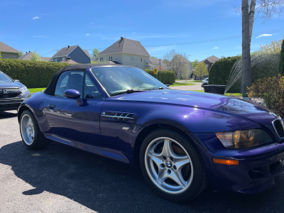 2000 BMW M Roadster in Velvet Blue Metallic over Velvet Blue & Black Nappa