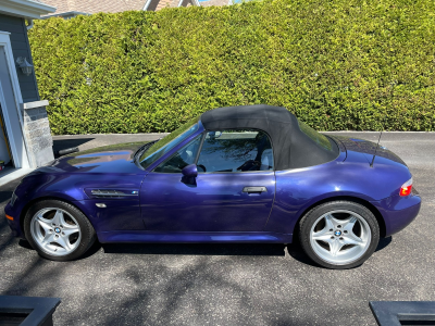 2000 BMW M Roadster in Velvet Blue Metallic over Velvet Blue & Black Nappa