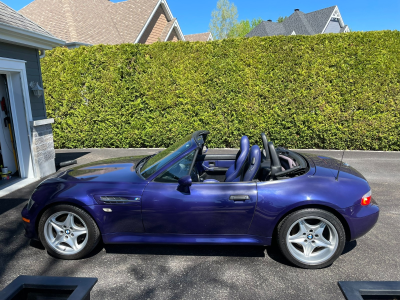 2000 BMW M Roadster in Velvet Blue Metallic over Velvet Blue & Black Nappa