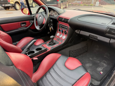 2001 BMW M Roadster in Imola Red 2 over Imola Red & Black Nappa