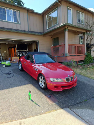 2001 BMW M Roadster in Imola Red 2 over Black Nappa