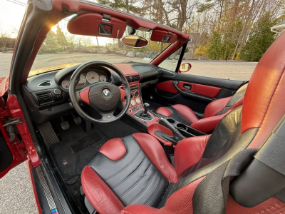 2001 BMW M Roadster in Imola Red 2 over Imola Red & Black Nappa
