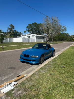 2001 BMW M Roadster in Laguna Seca Blue over Laguna Seca Blue & Black Nappa