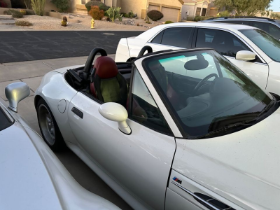 2002 BMW M Roadster in Alpine White 3 over Imola Red & Black Nappa