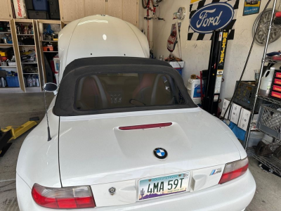 2002 BMW M Roadster in Alpine White 3 over Imola Red & Black Nappa