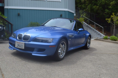 2002 BMW M Roadster in Estoril Blue Metallic over Estoril Blue & Black Nappa