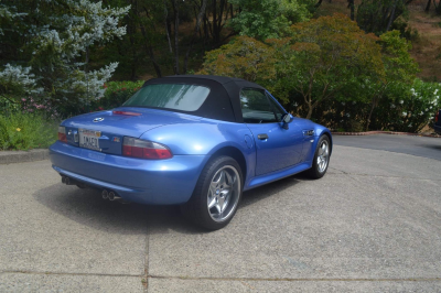 2002 BMW M Roadster in Estoril Blue Metallic over Estoril Blue & Black Nappa