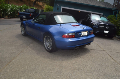 2002 BMW M Roadster in Estoril Blue Metallic over Estoril Blue & Black Nappa