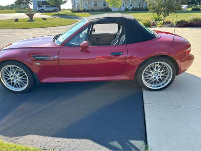 2002 BMW M Roadster in Imola Red 2 over Dark Beige Oregon