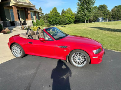 2002 BMW M Roadster in Imola Red 2 over Dark Beige Oregon