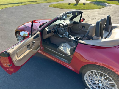 2002 BMW M Roadster in Imola Red 2 over Dark Beige Oregon