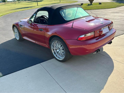 2002 BMW M Roadster in Imola Red 2 over Dark Beige Oregon