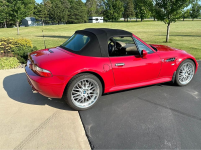 2002 BMW M Roadster in Imola Red 2 over Dark Beige Oregon