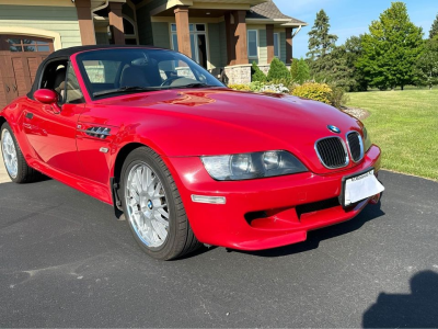 2002 BMW M Roadster in Imola Red 2 over Dark Beige Oregon