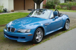 2002 BMW M Roadster in Laguna Seca Blue over Laguna Seca Blue & Black Nappa