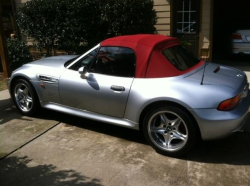 1998 BMW M Roadster in Arctic Silver Metallic over Imola Red & Black Nappa