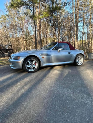 1998 BMW M Roadster in Arctic Silver Metallic over Imola Red & Black Nappa