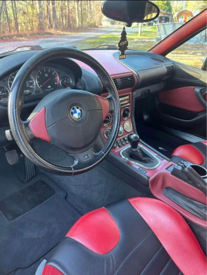 1998 BMW M Roadster in Arctic Silver Metallic over Imola Red & Black Nappa