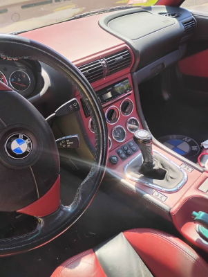1998 BMW M Roadster in Arctic Silver Metallic over Imola Red & Black Nappa