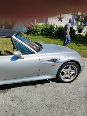 1998 BMW M Roadster in Arctic Silver Metallic over Imola Red & Black Nappa