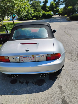 1998 BMW M Roadster in Arctic Silver Metallic over Imola Red & Black Nappa