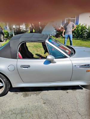 1998 BMW M Roadster in Arctic Silver Metallic over Imola Red & Black Nappa